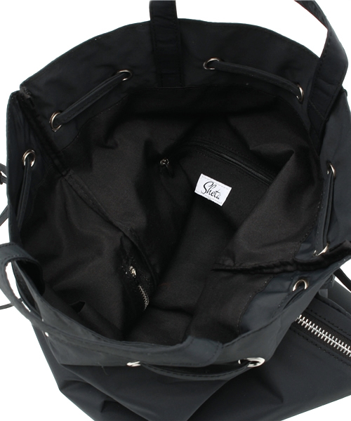 Sheta（シータ）の「ナイロンナップサック（バックパック/リュック・レディース・オレンジ/ホワイト/ブラック/グレー・FREE）」の12枚目の写真