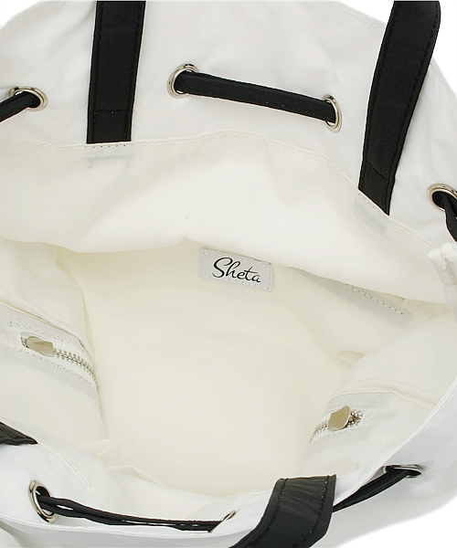 Sheta（シータ）の「ナイロンナップサック（バックパック/リュック・レディース・オレンジ/ホワイト/ブラック/グレー・FREE）」の13枚目の写真