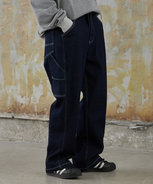 CIAOPANIC TYPY(チャオパニックティピー)の「【TYPYdenim】ペインターデニムパンツ(デニムパンツ・メンズ・ホワイト/ブラック/ネイビー/スカイブルー系/グレー/ブルー/ブラック系その他/ベージュ/インディゴブルー/サックスブルー/グレー系その他/ブラウン/グレー系その他2/アイボリー/ブラック系その他2・M/L/S)」の17枚目の写真