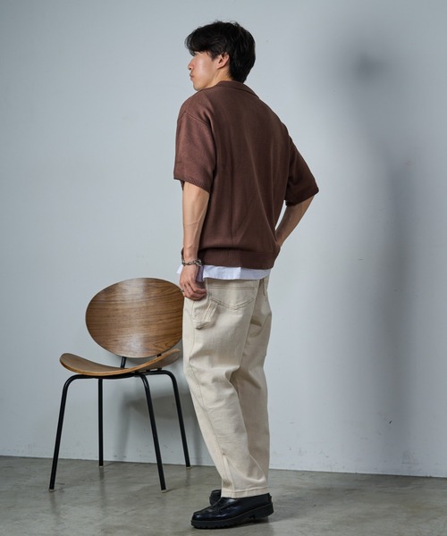 Lee×チャオパニック　ペインターパンツ　W77cm　ルーズテーパードデニム　白 CIAOPANIC TYPY（チャオパニックティピー）の「【LEE x