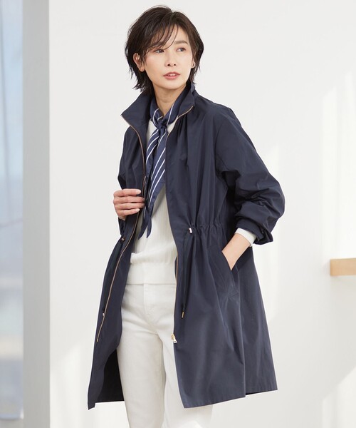 J.PRESS(ジェイプレス)の「【洗える・撥水】マイクロタフタ ロング コート(その他アウター・レディース・ブラウン系/ネイビー系/ライトグレー系・T13/T15)」の3枚目の写真