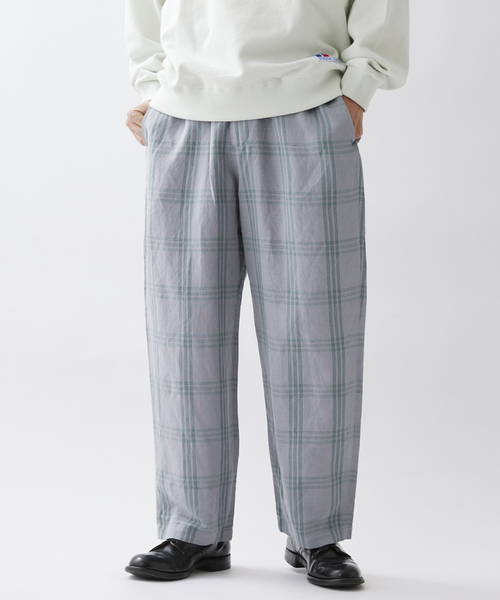 JOURNAL STANDARD relume（ジャーナルスタンダード　レリューム）の「【ALASKAN / アラスカン】ライトチェック イージーパンツ（その他パンツ・メンズ・ライトグレー/サックスブルー/アイボリー・MEDIUM/LARGE）」の8枚目の写真