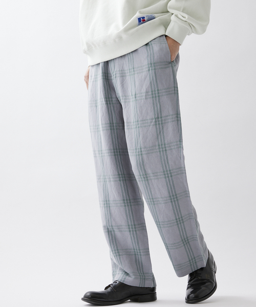 JOURNAL STANDARD relume（ジャーナルスタンダード　レリューム）の「【ALASKAN / アラスカン】ライトチェック イージーパンツ（その他パンツ・メンズ・ライトグレー/サックスブルー/アイボリー・MEDIUM/LARGE）」の11枚目の写真