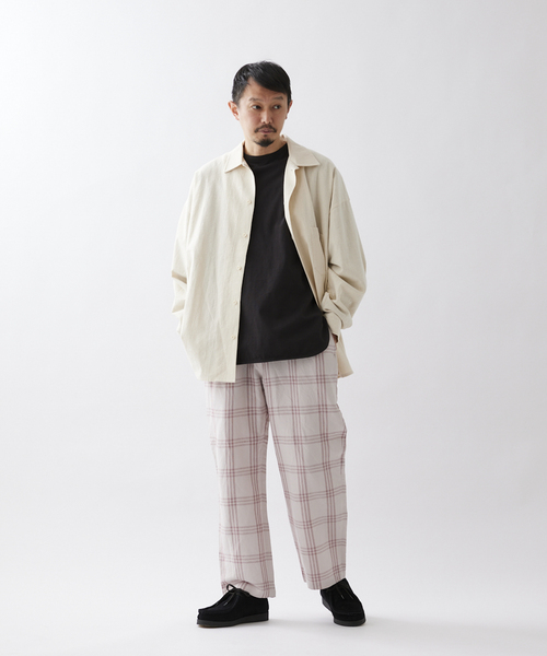 JOURNAL STANDARD relume（ジャーナルスタンダード　レリューム）の「【ALASKAN / アラスカン】ライトチェック イージーパンツ（その他パンツ・メンズ・ライトグレー/サックスブルー/アイボリー・MEDIUM/LARGE）」の14枚目の写真