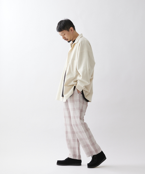 JOURNAL STANDARD relume（ジャーナルスタンダード　レリューム）の「【ALASKAN / アラスカン】ライトチェック イージーパンツ（その他パンツ・メンズ・ライトグレー/サックスブルー/アイボリー・MEDIUM/LARGE）」の18枚目の写真