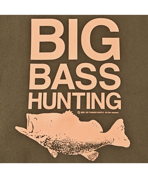 NOTHINKER(ノーシンカー)の「BIG BASS HUNTING HOODIE(パーカー・メンズ・オリーブ/ブラック/アッシュ・LARGE/MEDIUM/X-LARGE/SMALL)」の5枚目の写真