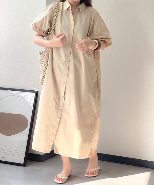 半袖シャツワンピース（シャツワンピース）｜Isn't She?（イズントシー