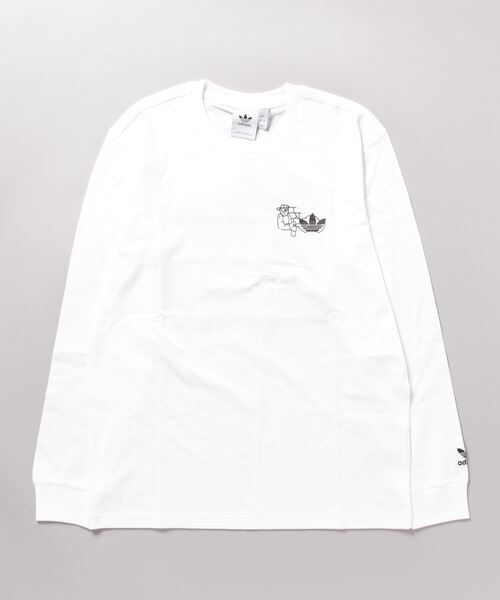 adidas(アディダス)の「adidas アディダス M FUZI TS LS TEE ロングスリーブ IC5742 ABC-MART限定 *WHITE(Tシャツ/カットソー・メンズ・ホワイト・X-LARGE/SMALL/LARGE/MEDIUM)」の1枚目の写真