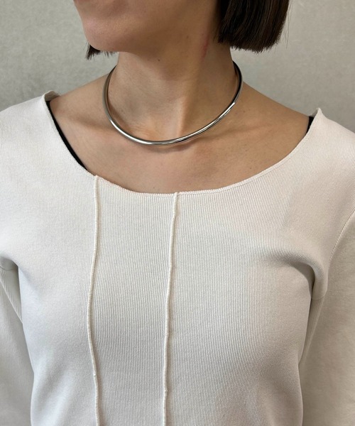 CAPRICIEUX LE'MAGE（カプリシューレマージュ）の「袖スリットロンT（Tシャツ/カットソー・レディース・ホワイト/ブラック/ブルー・FREE）」の22枚目の写真