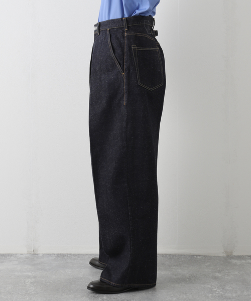 markaware(マーカウェア)の「【MARKAWARE / マーカウェア】 KIMONO DENIM PLEATED WIDE DENIM(デニムパンツ・メンズ・ネイビー・2/1/3)」の4枚目の写真