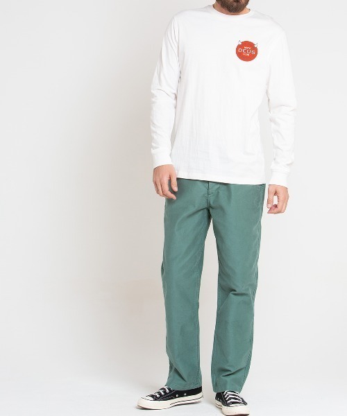Deus Ex Machina☆RIDING HOT LS TEE バックプリント T シャツ Deus Ex Machina Riding Hot LS Tee Vintage White | Cultizm