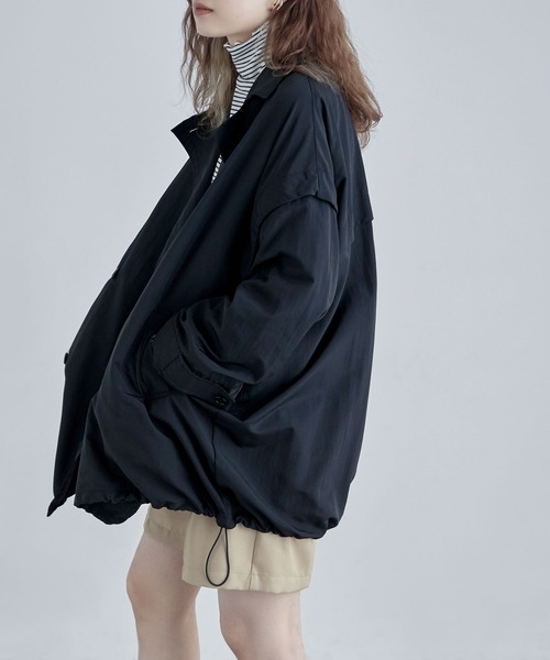 etoll.（エトル）の「2wayダブルテーラード×スリーブレスミドルコート（トレンチコート・レディース・ブラック/ベージュ/オフホワイト/グリーン・M/L）」の5枚目の写真