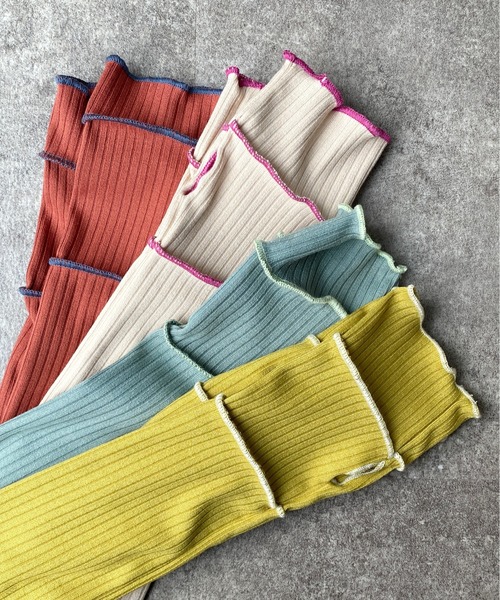 CPCM(シーピーシーエム)の「メローバイカラーアームカバー(アームカバー・レディース・アイボリー/オレンジ/ブルー/イエロー・FREE)」の2枚目の写真