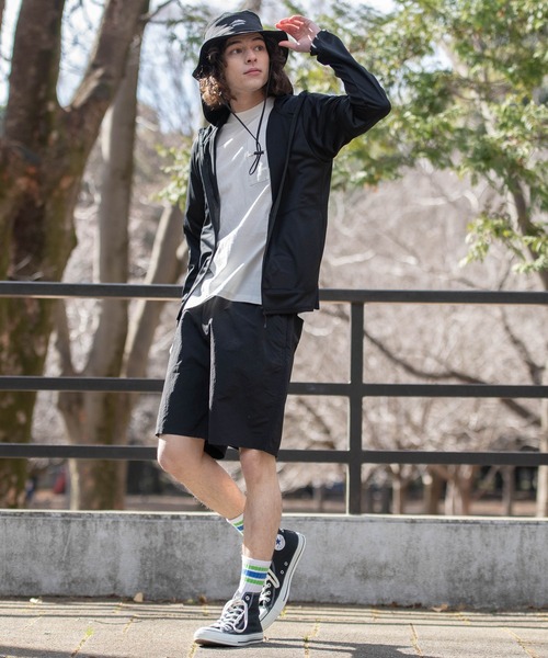 OUTDOOR PRODUCTS APPAREL(アウトドアプロダクツアパレル)の「吸水速乾 抗菌防臭加工 リフレクター 透湿 UVカット 軽量 ラッシュガードとしても使用可 ワンポイントブランドロゴ パーカー(パーカー・メンズ・グレー/ブラック/ネイビー・MEDIUM/LARGE/X-LARGE)」の16枚目の写真
