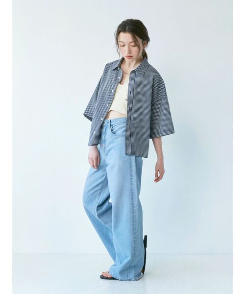 Ungrid（アングリッド）の「ギンガムチェックハーフスリーブ