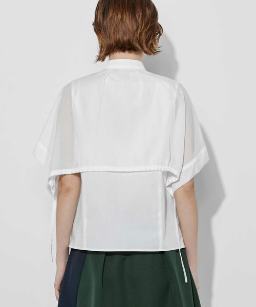 CITY TOKYO（シティトウキョウ）の「シアーレイヤードシャツ（シャツ/ブラウス・レディース・ブルー/ダークグレー/ベージュ/ホワイト・FREE）」の11枚目の写真