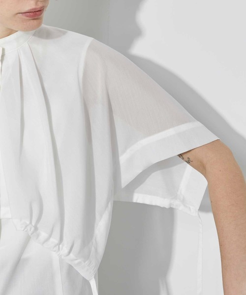 CITY TOKYO（シティトウキョウ）の「シアーレイヤードシャツ（シャツ/ブラウス・レディース・ブルー/ダークグレー/ベージュ/ホワイト・FREE）」の13枚目の写真