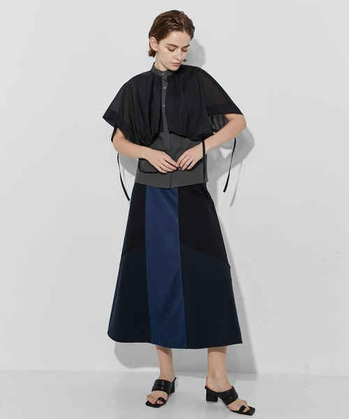 CITY TOKYO（シティトウキョウ）の「シアーレイヤードシャツ（シャツ/ブラウス・レディース・ブルー/ダークグレー/ベージュ/ホワイト・FREE）」の18枚目の写真