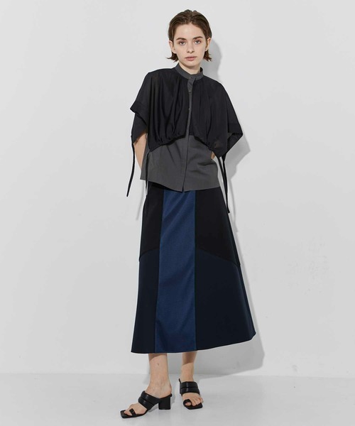 CITY TOKYO（シティトウキョウ）の「シアーレイヤードシャツ（シャツ/ブラウス・レディース・ブルー/ダークグレー/ベージュ/ホワイト・FREE）」の19枚目の写真