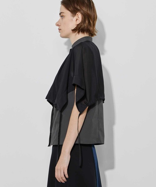 CITY TOKYO（シティトウキョウ）の「シアーレイヤードシャツ（シャツ/ブラウス・レディース・ブルー/ダークグレー/ベージュ/ホワイト・FREE）」の21枚目の写真