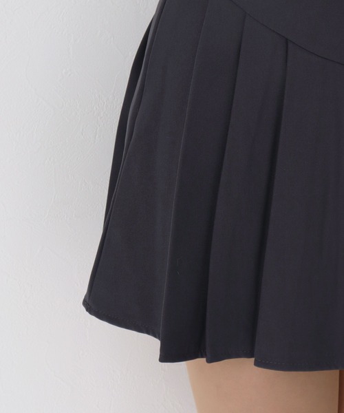 titty＆Co. PETIT by poyo（ティティーアンドコープティバイポヨ）の「【titty&Co.PETIT by poyo】ベルト付きハイウエストプリーツスカパン（スカート・レディース・グレー/ブラック・MEDIUM/SMALL）」の7枚目の写真