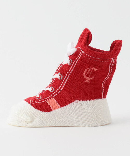 COMME CA ISM（コムサイズム）の「スニーカー柄カップ入りソックス（ソックス/靴下・キッズ・ネイビー/レッド/アイボリー・9-12cm）」の2枚目の写真