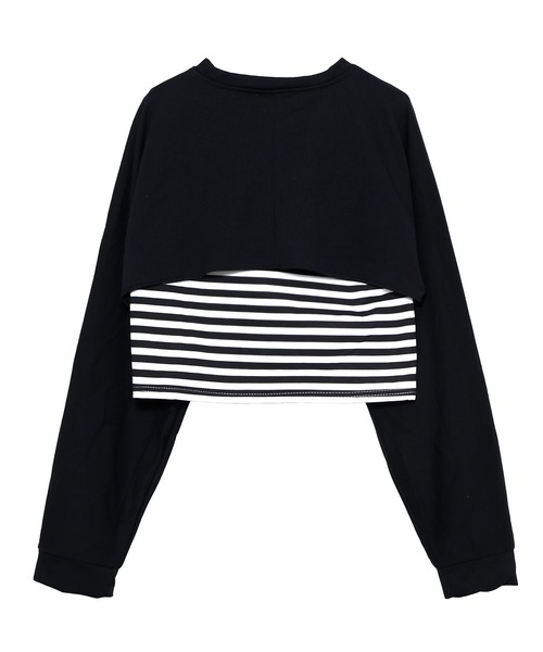 Figments（フィグメンツ）の「ボレロ付きボーダートップ（カーディガン/ボレロ・レディース・ブラック・FREE）」の3枚目の写真