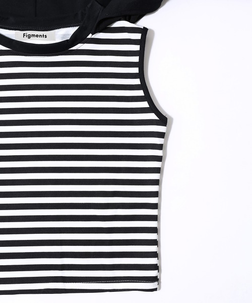 Figments（フィグメンツ）の「ボレロ付きボーダートップ（カーディガン/ボレロ・レディース・ブラック・FREE）」の7枚目の写真