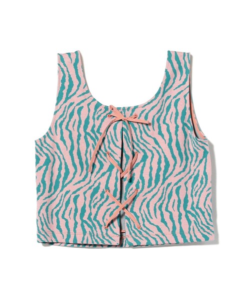 Ray BEAMS(レイビームス)の「Ray BEAMS / ゼブラ ジャカード ビスチェ(ベスト・レディース・ピンク/イエロー・ONE SIZE)」の14枚目の写真