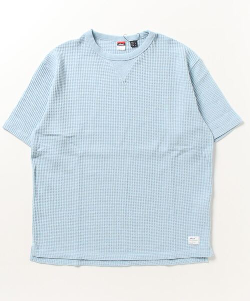 NANGA(ナンガ)の「NANGA エコ・ハイブリッド・ワッフル ルーズフィット Tシャツ NW2311-1G217(Tシャツ/カットソー・メンズ・サックスブルー/ライトグレー/ホワイト・M/L)」の5枚目の写真