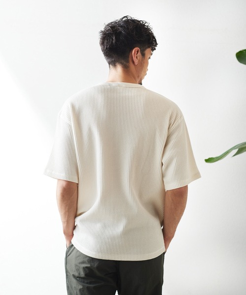 NANGA(ナンガ)の「NANGA エコ・ハイブリッド・ワッフル ルーズフィット Tシャツ NW2311-1G217(Tシャツ/カットソー・メンズ・サックスブルー/ライトグレー/ホワイト・M/L)」の20枚目の写真