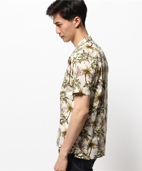 MYSELF ABAHOUSE(マイセルフアバハウス)の「プリントオープンカラーシャツ(シャツ/ブラウス・メンズ・アイボリー/カーキ・LARGE/MEDIUM)」の10枚目の写真
