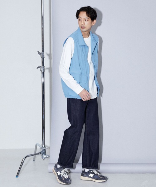 Firsthand(ファーストハンド)の「Firsthand/ファーストハンド 5P WIDE DENIM PANT / 5ポケット ストレートデニム(デニムパンツ・メンズ・ネイビー/ブラック・S/M/L)」の13枚目の写真