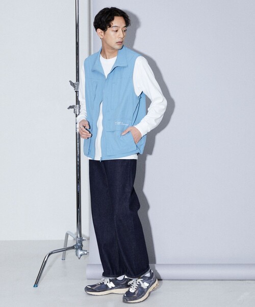 Firsthand(ファーストハンド)の「Firsthand/ファーストハンド 5P WIDE DENIM PANT / 5ポケット ストレートデニム(デニムパンツ・メンズ・ネイビー/ブラック・S/M/L)」の4枚目の写真