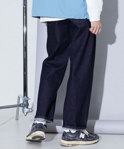 Firsthand(ファーストハンド)の「Firsthand/ファーストハンド 5P WIDE DENIM PANT / 5ポケット ストレートデニム(デニムパンツ・メンズ・ネイビー/ブラック・S/M/L)」の19枚目の写真