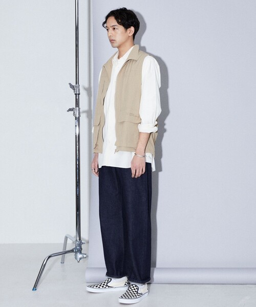 Firsthand(ファーストハンド)の「Firsthand/ファーストハンド 5P WIDE DENIM PANT / 5ポケット ストレートデニム(デニムパンツ・メンズ・ネイビー/ブラック・S/M/L)」の20枚目の写真