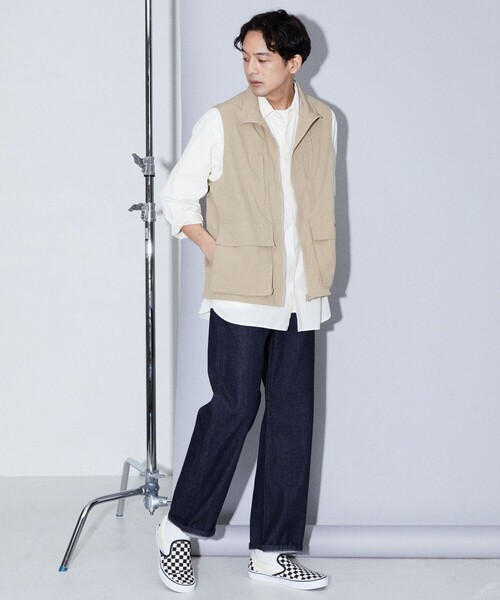 Firsthand(ファーストハンド)の「Firsthand/ファーストハンド 5P WIDE DENIM PANT / 5ポケット ストレートデニム(デニムパンツ・メンズ・ネイビー/ブラック・S/M/L)」の10枚目の写真
