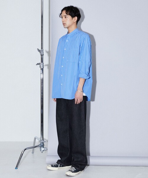 Firsthand(ファーストハンド)の「Firsthand/ファーストハンド 5P WIDE DENIM PANT / 5ポケット ストレートデニム(デニムパンツ・メンズ・ネイビー/ブラック・S/M/L)」の21枚目の写真