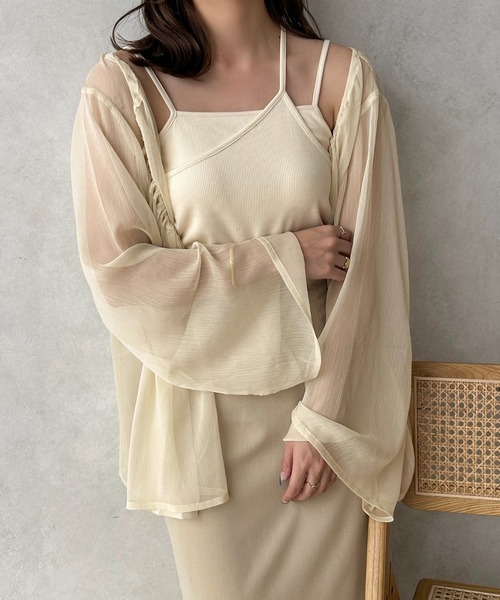 apres jour clair(アプレジュールクレア)の「【apres jour clair】カシュクール楊柳ブラウス【ZOZOTOWN限定アイテム】(シャツ/ブラウス・レディース・ブラウン/グリーン/アイボリー/ピンクベージュ・フリー/X-LARGE)」の19枚目の写真