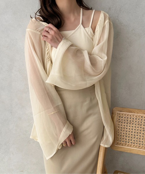 apres jour clair(アプレジュールクレア)の「【apres jour clair】カシュクール楊柳ブラウス【ZOZOTOWN限定アイテム】(シャツ/ブラウス・レディース・ブラウン/グリーン/アイボリー/ピンクベージュ・フリー/X-LARGE)」の20枚目の写真