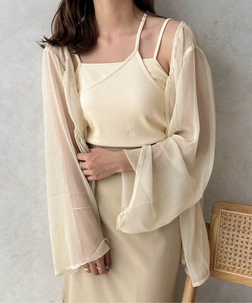 apres jour clair(アプレジュールクレア)の「【apres jour clair】カシュクール楊柳ブラウス【ZOZOTOWN限定アイテム】(シャツ/ブラウス・レディース・ブラウン/グリーン/アイボリー/ピンクベージュ・フリー/X-LARGE)」の21枚目の写真