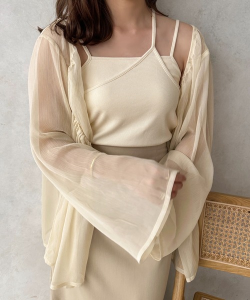 apres jour clair(アプレジュールクレア)の「【apres jour clair】カシュクール楊柳ブラウス【ZOZOTOWN限定アイテム】(シャツ/ブラウス・レディース・ブラウン/グリーン/アイボリー/ピンクベージュ・フリー/X-LARGE)」の22枚目の写真