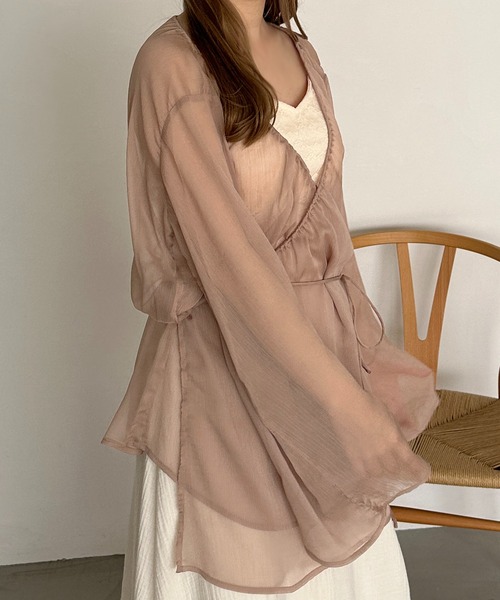 apres jour clair(アプレジュールクレア)の「【apres jour clair】カシュクール楊柳ブラウス【ZOZOTOWN限定アイテム】(シャツ/ブラウス・レディース・ブラウン/グリーン/アイボリー/ピンクベージュ・フリー/X-LARGE)」の11枚目の写真