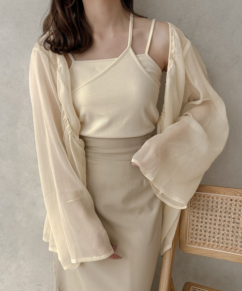 apres jour clair(アプレジュールクレア)の「【apres jour clair】カシュクール楊柳ブラウス【ZOZOTOWN限定アイテム】(シャツ/ブラウス・レディース・ブラウン/グリーン/アイボリー/ピンクベージュ・フリー/X-LARGE)」の18枚目の写真