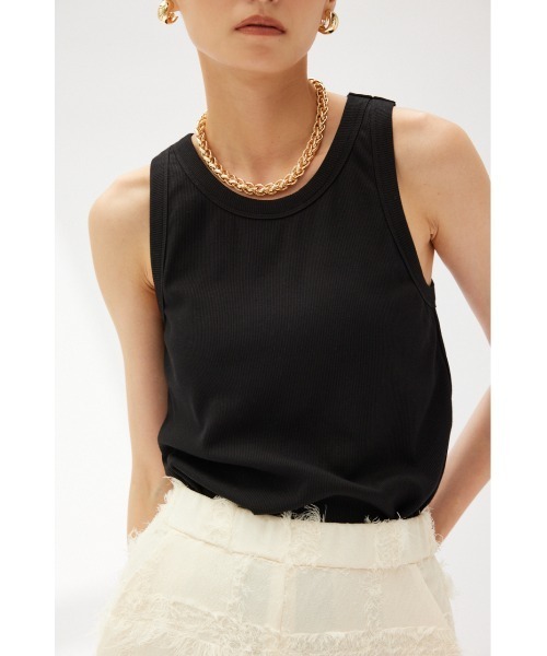 crie conforto(クリーコンフォルト)の「カップ付きアメスリタンク(タンクトップ・レディース・ライトグリーン/ブラック/ホワイト/チャコールグレー・MEDIUM/LARGE)」の3枚目の写真