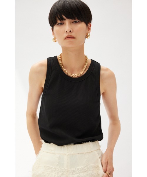 crie conforto(クリーコンフォルト)の「カップ付きアメスリタンク(タンクトップ・レディース・ライトグリーン/ブラック/ホワイト/チャコールグレー・MEDIUM/LARGE)」の5枚目の写真