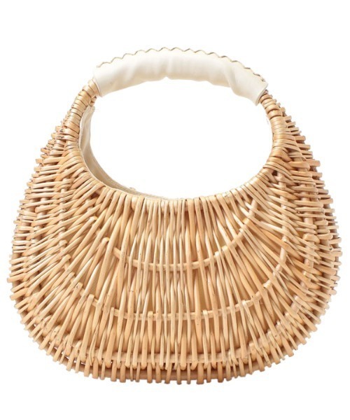 EIMY ISTOIRE（エイミーイストワール）の「ハンドステッチピクニックバッグ（かごバッグ・レディース・ホワイト/ベージュ/ブラック・FREE）」の18枚目の写真