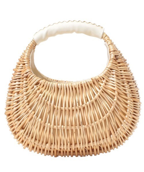 EIMY ISTOIRE（エイミーイストワール）の「ハンドステッチピクニックバッグ（かごバッグ・レディース・ホワイト/ベージュ/ブラック・FREE）」の20枚目の写真