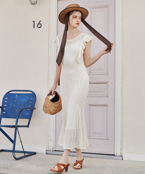 EIMY ISTOIRE（エイミーイストワール）の「ハンドステッチピクニックバッグ（かごバッグ・レディース・ホワイト/ベージュ/ブラック・FREE）」の11枚目の写真