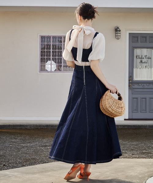 EIMY ISTOIRE（エイミーイストワール）の「ハンドステッチピクニックバッグ（かごバッグ・レディース・ホワイト/ベージュ/ブラック・FREE）」の14枚目の写真